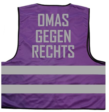 Omas gegen rechts Warnweste BZW. Signalweste mit reflektierendem Aufdruck ID: 1114