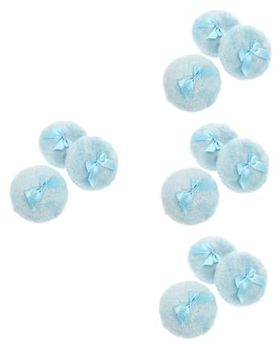 FRCOLOR 12 Stk Baby-puder Quaste Weiße Schleifen Puder-make-up Baby-puff Kleine Puderquaste Mineralisches Foundation-pulver Babyschleifen Einseitig Plüsch- Kleinkind Trockener Hauch