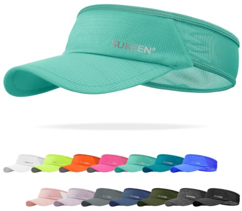 Sukeen Lightweight Sports Sun Visor Hat for Men Women Lake Blue
