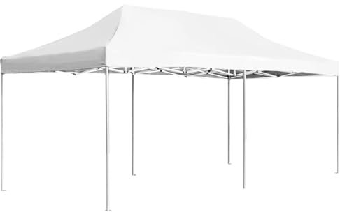 Rantry Professioneller Faltpavillon aus Aluminium, 6 x 3 m, weiß, Möbel, Außenpavillon für Garten, Balkon, Terrasse, Gartenpavillon, faltbar,