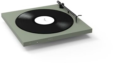 Tone Turntable – Minimalistischer Plattenspieler mit Bluetooth, eingebautem Phono-Vorverstärker, hochwertigem Tonarm, Riemenantrieb, Tone Factory - Made in Europe (Grün)