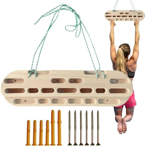 Kletterbrett aus , glatte Klimmzugstange, Griffe für Klettertraining, Aufbau von Kernstärke, Hängeübungen