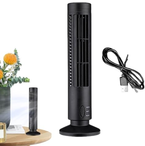 Ventilatore a torre alimentato da USB,Ventilatore a torre desktop USB,Airbar desktop, raffreddamento piccolo e silenzioso | Ventilatore a torre per barra dell'aria da scrivania forte, vai