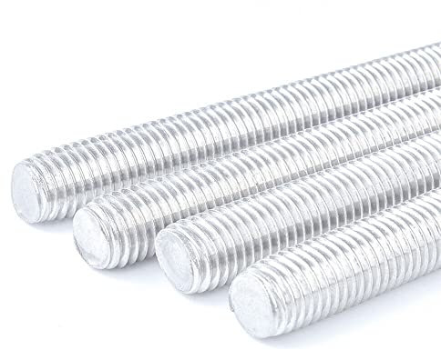 NUZBCPETR Gewindestangen aus Aluminium, Stehbolzen mit metrischem Gewinde(M16 x 80mm)