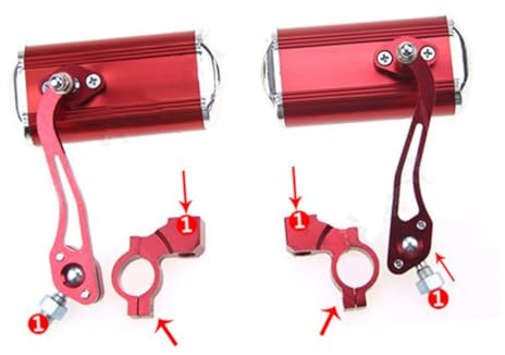 INOOMP Specchietto Urti Alluminio Resistente in Lega di Agli e Regolabile Retrovisore 360° Design Leggero Stile Elegante 13-35mm per Bici Adatto Manubri