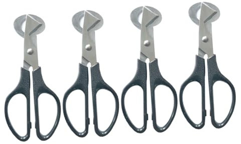 HOLIDYOYO Tijeras Para Huevos De Codorniz Cortador De Cáscaras De Huevo Acero Inoxidable Diseño Herramienta De Cocina Adecuado Para Picnic Set De 4 Piezas