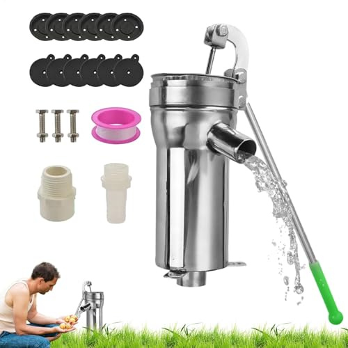 Bomba manual manual – Pompe Manual de Puits Well, carcasa de piel Deep Well Pump | Bomba manual de exterior desactivada, versátil y muy eficiente manual para la bomba de agua para el jardín de casa y