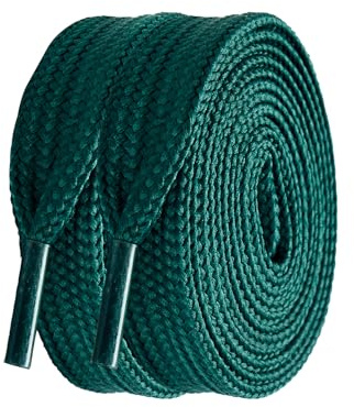 CCSOFTIME Gros Lacets 16mm de Large pour Adidas Campus,Remplacement Épaisseur Lacet Chaussure Plat pour Mcqueen Converse Vans Basket,Vert Foncé 160cm