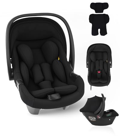 BabyVoyage i-Size R129, siège auto léger pour bébé, 40 à 85 cm (de la naissance jusqu'à l'âge de 15 mois environ), léger, compatible avec la base pivotante Babyvoyage i-Size R129, noir
