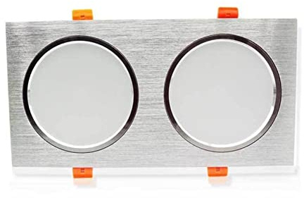 Lámpara De Techo Empotrada Rectangular De Doble Cabezal Led Con Rejilla Para Iluminación De Pasillos Y Salas De Estar De Hoteles, Cri80, De Aluminio, Con Alta Reproducció-Neutral light -4000k-30W