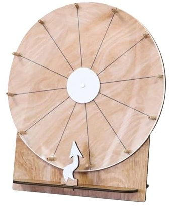 Preisdrehrolle | Roulette aus Holz 28 cm für Gewinnspiele | Partyzubehör drehbar für Kinder und Erwachsene Spiele Nacht Klassenzimmer Belohnungen | Veranstalter Veranstaltungen Messen Carnestolendas
