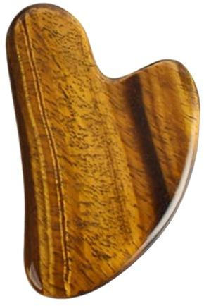 ORFOFE Tigerauge Gua Sha Massage Tool Delfinform Schmerzstillender Gesichtsscraper mit Glatten Kanten Langlebiger Hautpflege scraping Stein für Therapeutische Anwendung Praktisch für