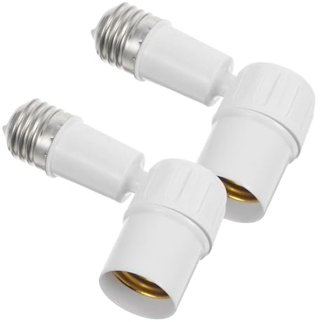 MUELODSIC 2 piezas Adaptador de Casquillo Flexible Base para Bombilla LED con Extensión y Rotación Enchufe para Lámpara Resistente y Fácil de Instalar para Proyectos de Iluminación