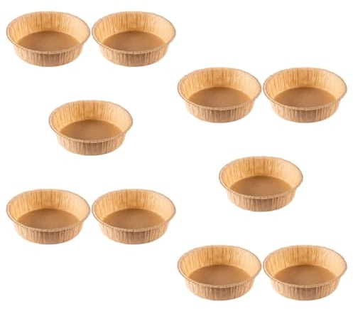 PAMINGONO Stampi per Dolci Usa e Getta Rotondi 16 Cm, Teglie di Carta Antiaderenti per Forno e Friggitrice ad Aria, Confezione da 10 Pezzi per Cottura Torte e Dolci in Cucina