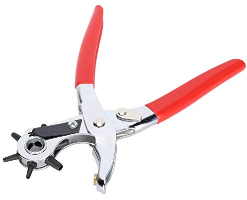Generic Pince de Perforation de Ceinture Multifonction, Outil de Perforation de Trous en Cuir Robuste pour Ceintures, Sacs, 1 X Pince de