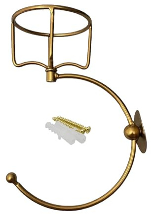 Toallero – Metal 16,5x9,2x21,5cm | Candelabro Vintage y Soporte para Velas perfumadas | Perchero de Pared para baño Estilo campestre | Uso Diario de decoración del hogar con Elegante Acabado Dorado