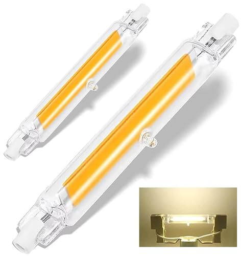Dvnoua R7S LED 78mm Dimmbar 10W - Ersatz für 100W Halogenlampe, Naturweiß 4000K, 1000LM Kein Flackern 360°Abstrahlwinkel, Energiesparend, Beleuchtung für Zuhause, AC 220-240V, 2er Pack