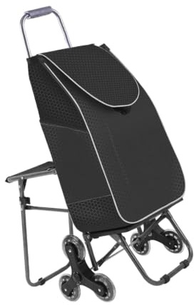 Carrello Saliscale Per La Spesa Carrello Pieghevole a 3 Ruote Impermeabile