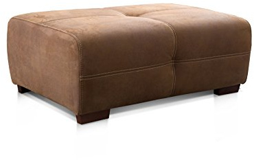 Cavadore Hocker Mavericco / XXL Couch-Hocker im modernen Design / Mikrofaser / Passend zu Big Sofa und Ecksofa Mavericco / 108 x 71 x 41 cm (BxHXT) / Mikrofaser Braun