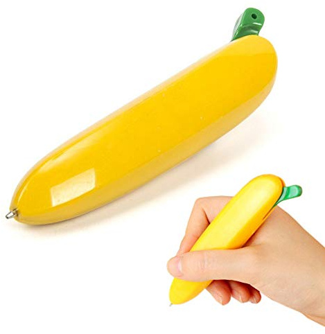 pluma de plátano - gadget de imitación de frutas, fantasía original colección original de humor. Bolígrafo plátano