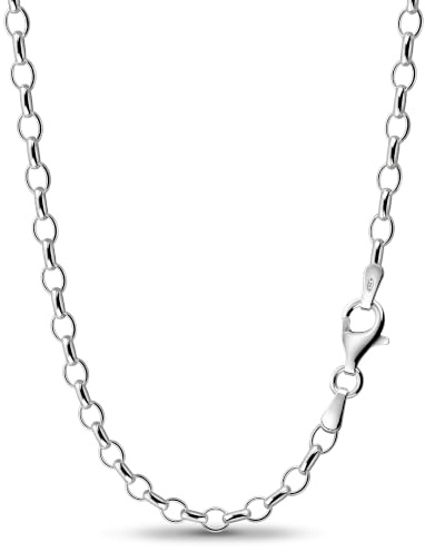 Avesano Ankerkette 925 Silber Kette Damen Halskette 2,7 mm 101032-0 | Silberkette etwas breitere Glieder in den Längen 42 45 50 60 70 80 90 100 cm verfügbar