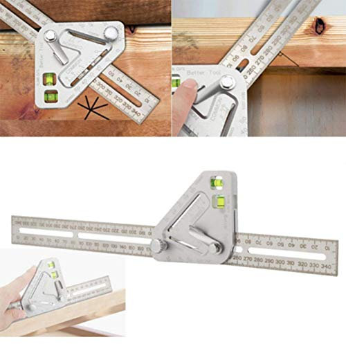 Roof Measuring Ruler, Woodworking Triangle Ruler, Roof Revolutionizing Carpentry Utensil Multi-Function Measuring Tool Angle Ruler