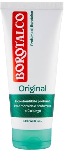 Borotalco - Docciaschiuma Original Corpo - Doccia Schiuma al Profumo di Borotalco, Shower Gel per una Pelle Morbida e Profumata - Ideale per Uomo e Donna - Dermatologicamente Testato, Flacone da 200ml