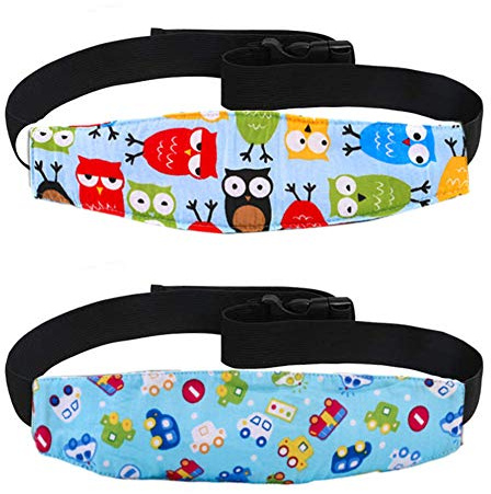 2PCS Baby Car Seat Head Support,Toddler Safety Car Seat Sleep Nap Aid Positioner Strap Belt Neck Protection Belt for Children and Kids(Pink, Blue) (blue)