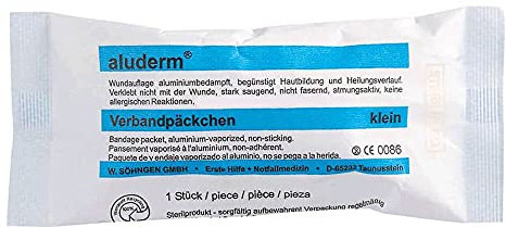 aluderm by Söhngen BIGPACK ALUDERM Verbandpäckchen klein, 6x8cm Wundkompresse, 3m x 6cm, 250 Stück, Art.-Nr. 1003371