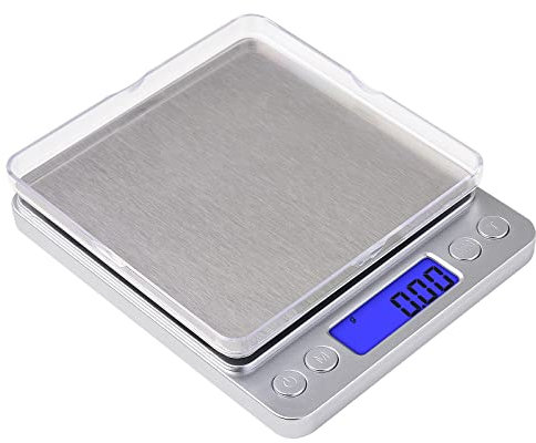 Diyife Balance de Précision 500g 0.01g, Balance de Cuisine Balance de Poche Balances de Bijoux, Haute PréCision Balance Électronique, Écran LCD Rétroéclairé, Fonction Tare et PCS, avec Plateau