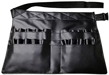 Sharplace Professionelle Make-up Gürteltasche für 32 Pinsel, wasserdichte PU Ledertasche, Klappbare Kosmetiktasche 37x27,5cm, Multifunktionale Make up Pinsel Organizer-Tasche für Aquarellpinsel