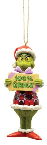 Enesco Hängeornament: Dr. Seuss The Grinch by Jim Shore, 12,7 cm, Mehrfarbig, PVC-Material, Weihnachten