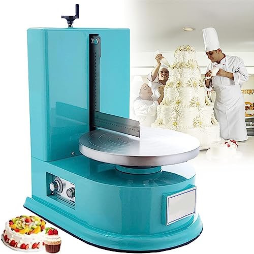 GEJLELDS Portable Automatic Decorating Cake Coating Smoothing Scraping Machine Cake Icing Machine Adjustable Cake Icing Smoother Tool Baking Birthday Cake Tools,Green