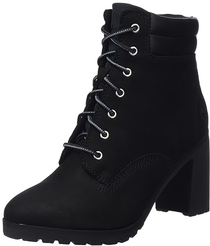 Timberland Allington Double Collar, Stivali alla Moda Donna, Nero Nubuck, 41.5 EU Larga