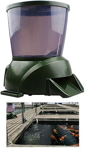 AFGSsm 4.5L Automatisk fiskmatare, automatisk fiskmatare, automatisk dammfiskmatare, automatisk foderautomat för utomhusdammfisk, koifisk