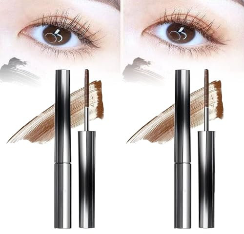 Goniome Judy Doll Mascara, Judy Doll Iron Strong Mascara, 3D Curling Eyelash Iron Mascara, Judydoll Iron Mascara, Non-Clumping, Smudge Proof, Flake Proof, Long Lasting (Brown -2PCS)