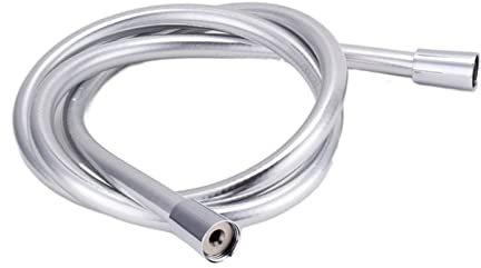Schlauch aus Edelstahl, PVC-Hochdruck-Brauseschlauch aus glattem PVC in Silber und Schwarz for Badewanne, Handbrause, flexibler Duschschlauch (Farbe: PVC, 1 m, Schwarz) (Color : Pvc 1.5m Silver)