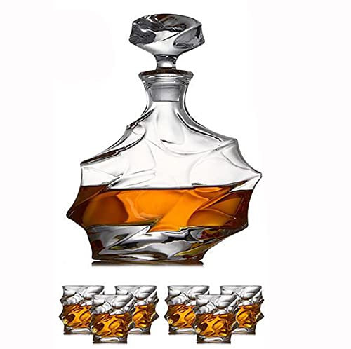 YOtat Ensemble De 4 Verres À Whisky en Cristal, Verres À L'Ancienne, Gobelets De Bar pour Boire du Bourbon, du Whisky, des Cocktails, du Cognac, 7,7 Oz, Cadeau pour Petit Ami, Papa (Type3)