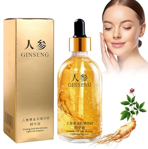 Anti Rides Puissant Immediat,100ML Serum Visage de Ginseng | Huile Ginseng Visage,Serum Hydratant Visage,Serum Anti Rides,Ginseng Polypeptide Anti-ageing Essence Sérum Raffermissant