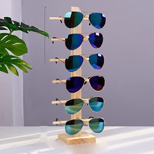 Jwthee Brillenständer, Brillenständer aus Holz, Sonnenbrillenständer, Holzbrillenständer, Vintage-Holz-Tisch-Brillenaufbewahrungsregal, Sonnenbrillenständer für Zuhause, optisch (Wood 2)