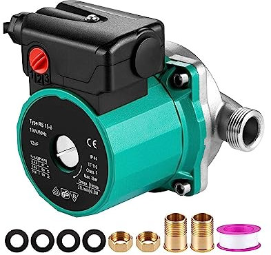 Pompe de surpression, Circulateur De Recirculation De Surpresseur De Pression D'eau De Pompe De Circulation D'eau Chaude For La Tête D'acier Inoxydable/fonte De Chauffe-eau(46 to 93W - Green)