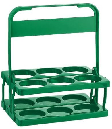 GLOGLOW Portabottiglie per Bottiglie di Birra, Portabevande Portatile da 6 Confezioni per Tazze Grandi Portabevande in Plastica Portabicchieri in Plastica Portabevande (GREEN)