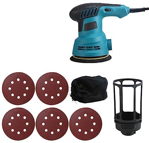 Máquina pulidora, lijadora orbital Mini lijadora eléctrica, amoladora de velocidad ajustable, pintura, masilla de pared, herramientas de pulido, carpintería, muebles de madera, máquina de papel de lij