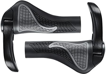 ZoRHac Fahrradlenker, Lenkererhöhung, Fahrradgriffe, Ergonomischer Fahrradlenker, Rutschfester Mountainbike-Lenker, komfortable und stoßdämpfende Gummigriffe for Mountainbikes(Black)