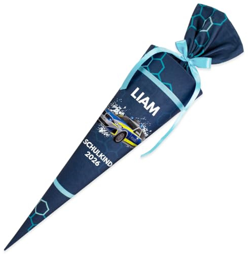 Deine Schultüte aus Stoff Kuschel Velvet Wunschmotiv individualisierbar mit Wunschname personalisierbar 70 cm 85 cm – Jungs (70 cm mit Kissen, Modell 3: Polizei)