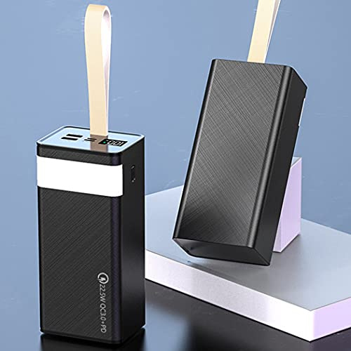 Power Bank 50000 Mah Ricarica Rapida Telefono Cellulare Power Bank/La Batteria Esterna Portatile È Compatibile Con Il 99% Dei Dispositivi Elettronici Sul Mercato, Nero, 50000Mah