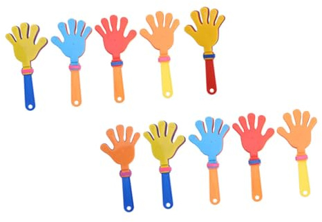 GANAZONO 10piezas Juguetes para Aplaudir De Plástico Badajo De Mano Aplausos Accesorios para Fiestas Actividades De Equipo