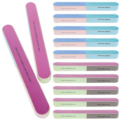 Alipis 20 Piezas Bloques Pulidores para Uñas Lados Multifuncional Herramientas de Manicura Compactas y Portátiles para Pulido Lijado y Brillo Profesional de Uñas Acrílicas y Naturales