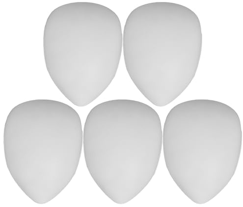 Gatuida Maschera bianca semplice da 5 pezzi - Maschera bianca vuota da travestimento verniciabile per cosplay - in plastica per travestimenti completi fai da te per feste di Halloween, progetti