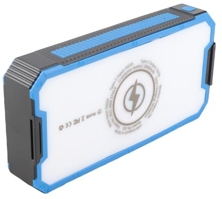 Jectse Banque D'énergie Solaire de Charge sans Fil 36800mAh 34LED 4 Sorties USB Charge Rapide pour Les Aventuriers
